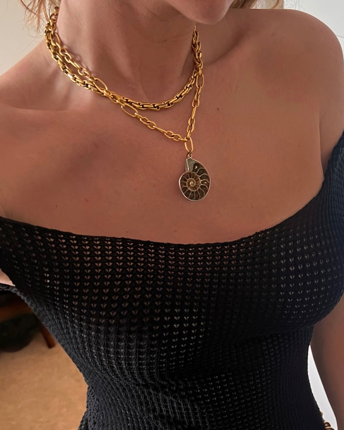 Ammonite necklace