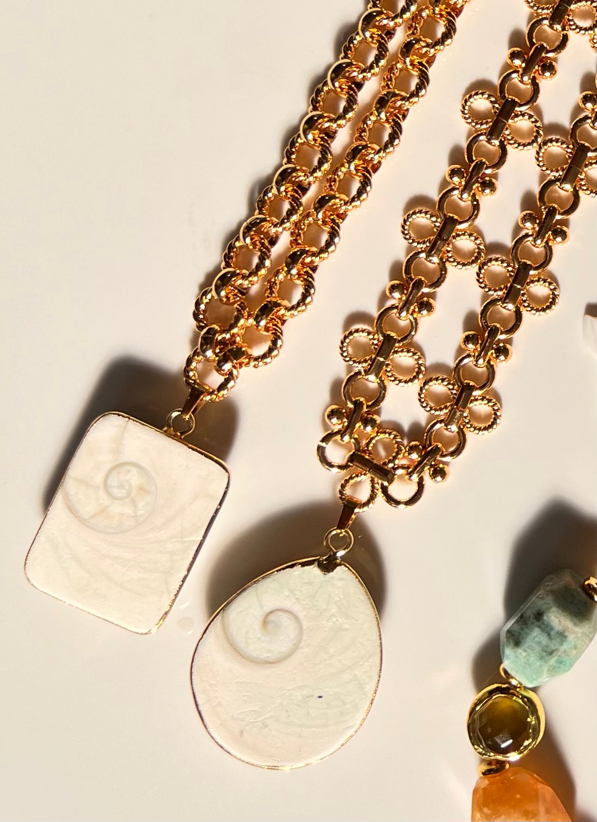 Square Shiva Shell Necklace