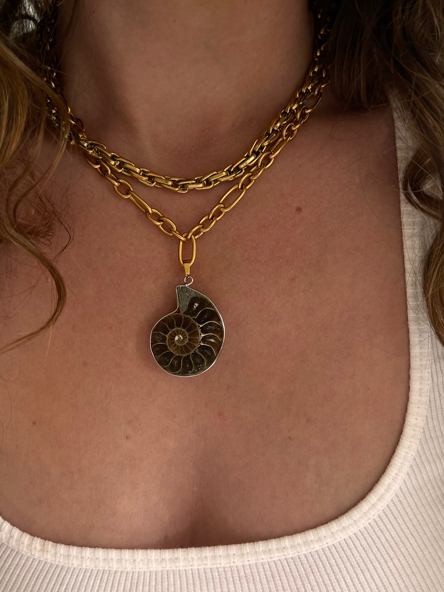 Ammonite necklace