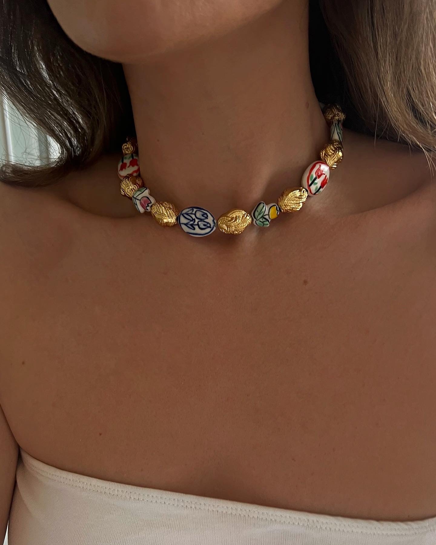 Ceramic beaded choker