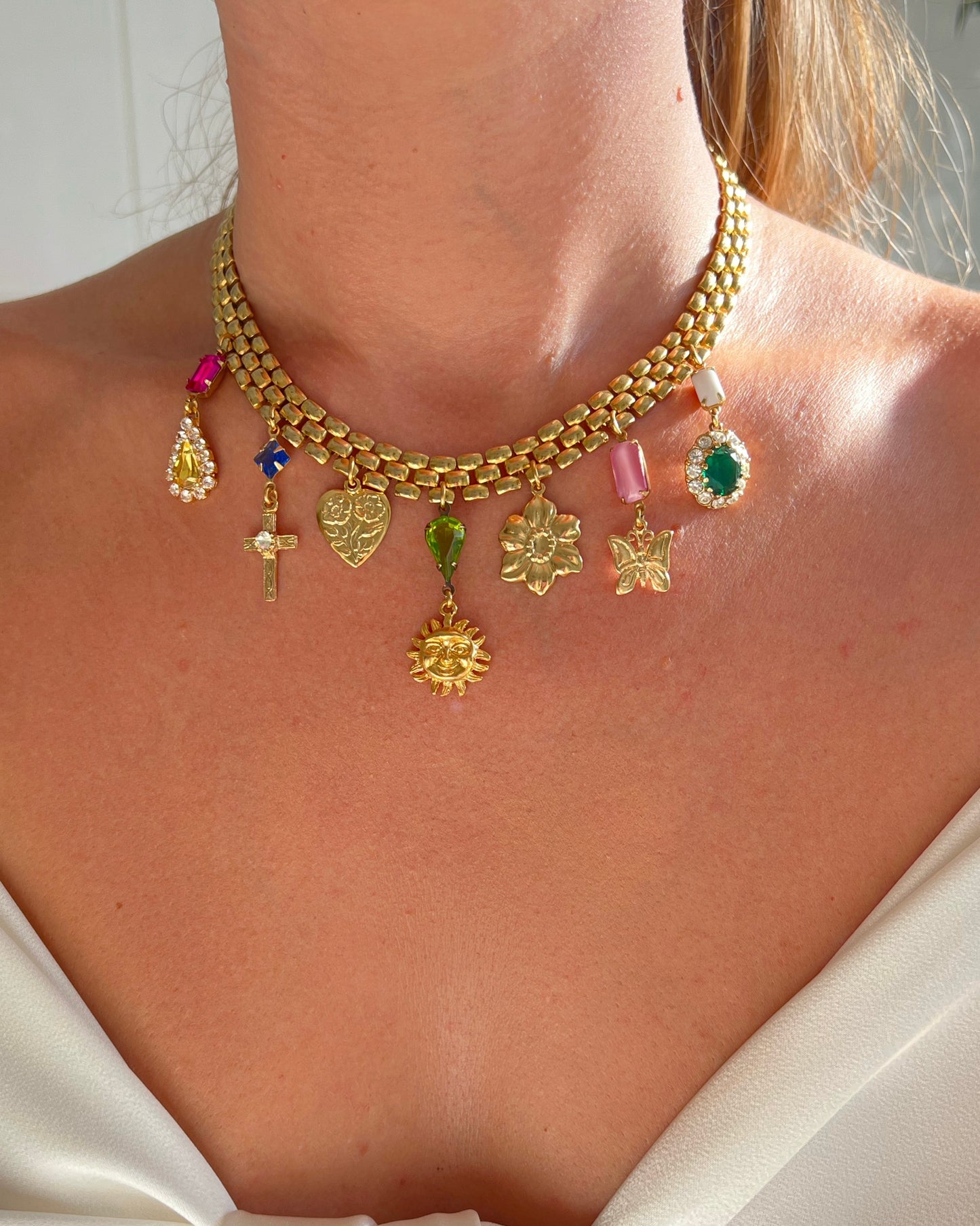 Vintage charm necklace 006