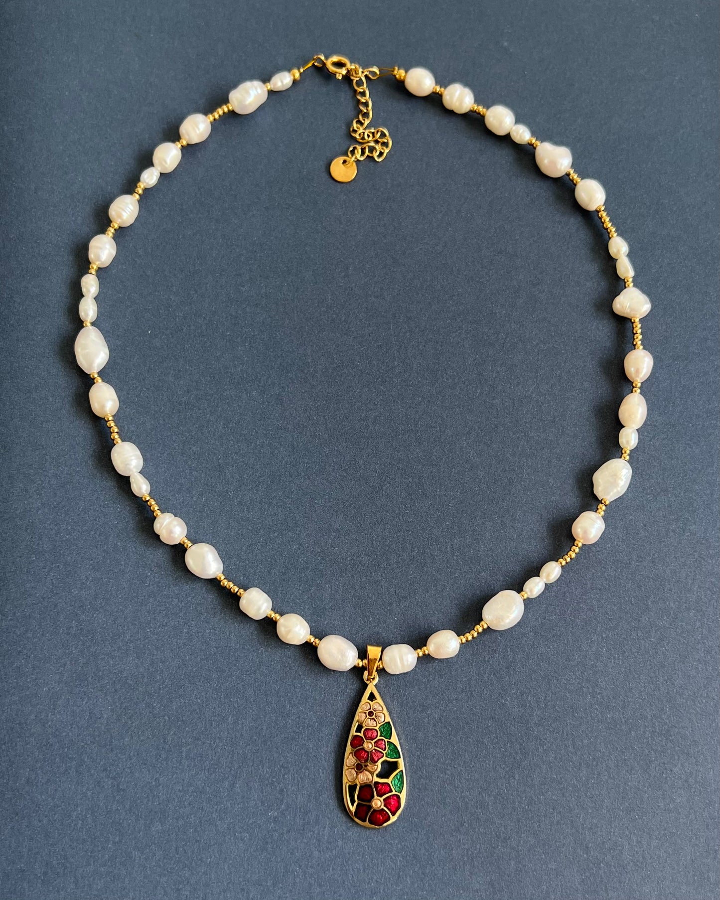 Freshwater Pearl necklace with charms