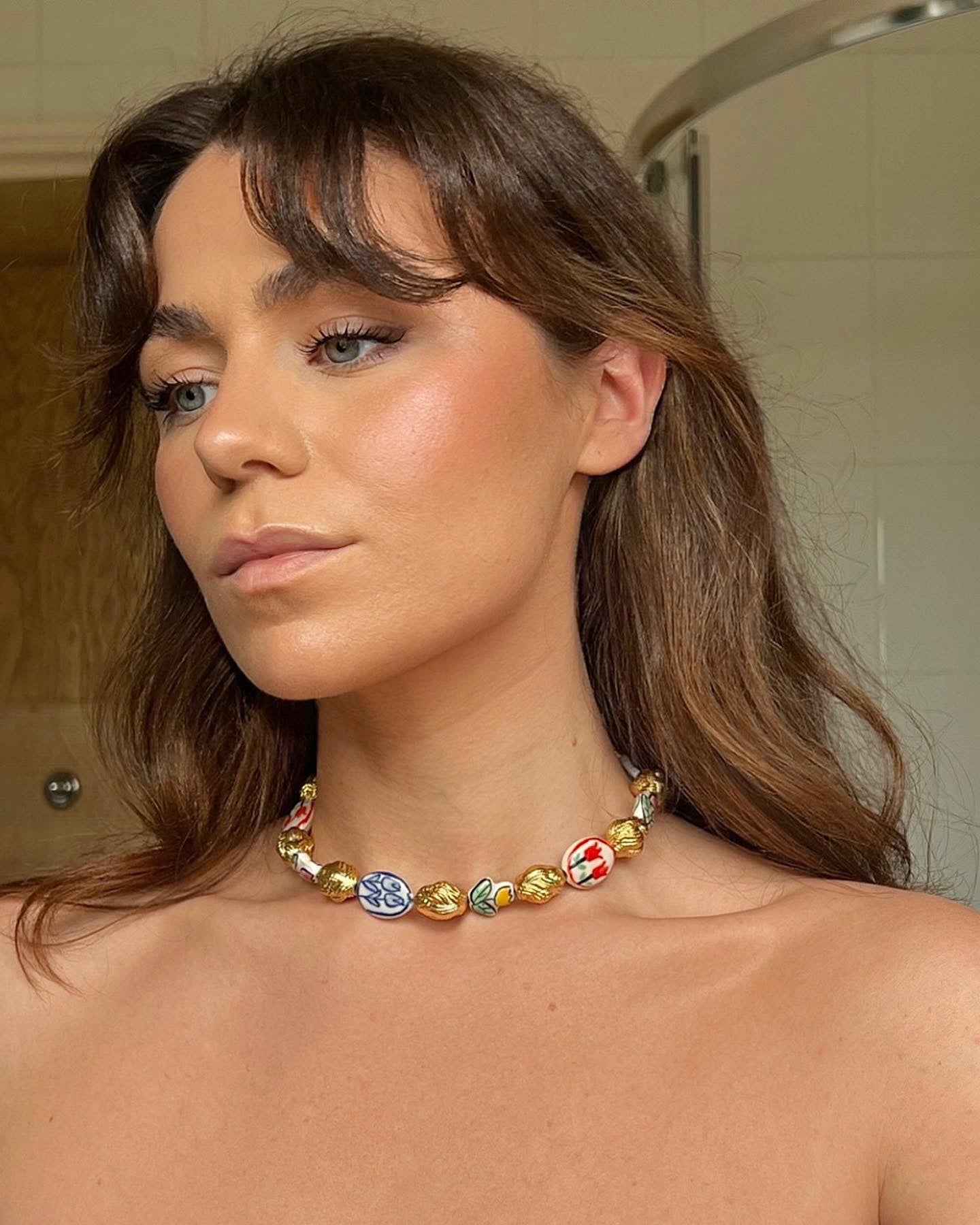 Ceramic beaded choker