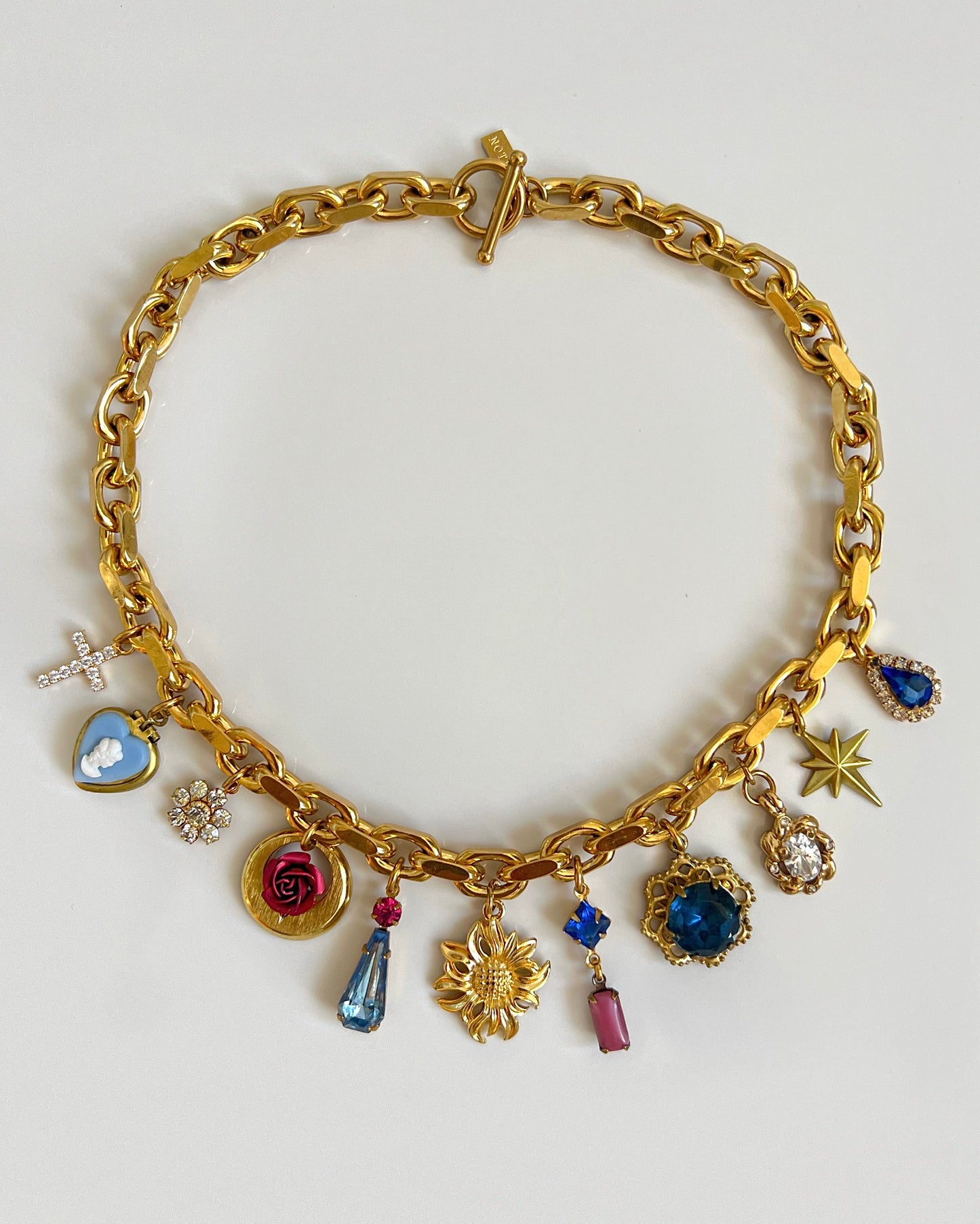 Vintage charm necklace 009