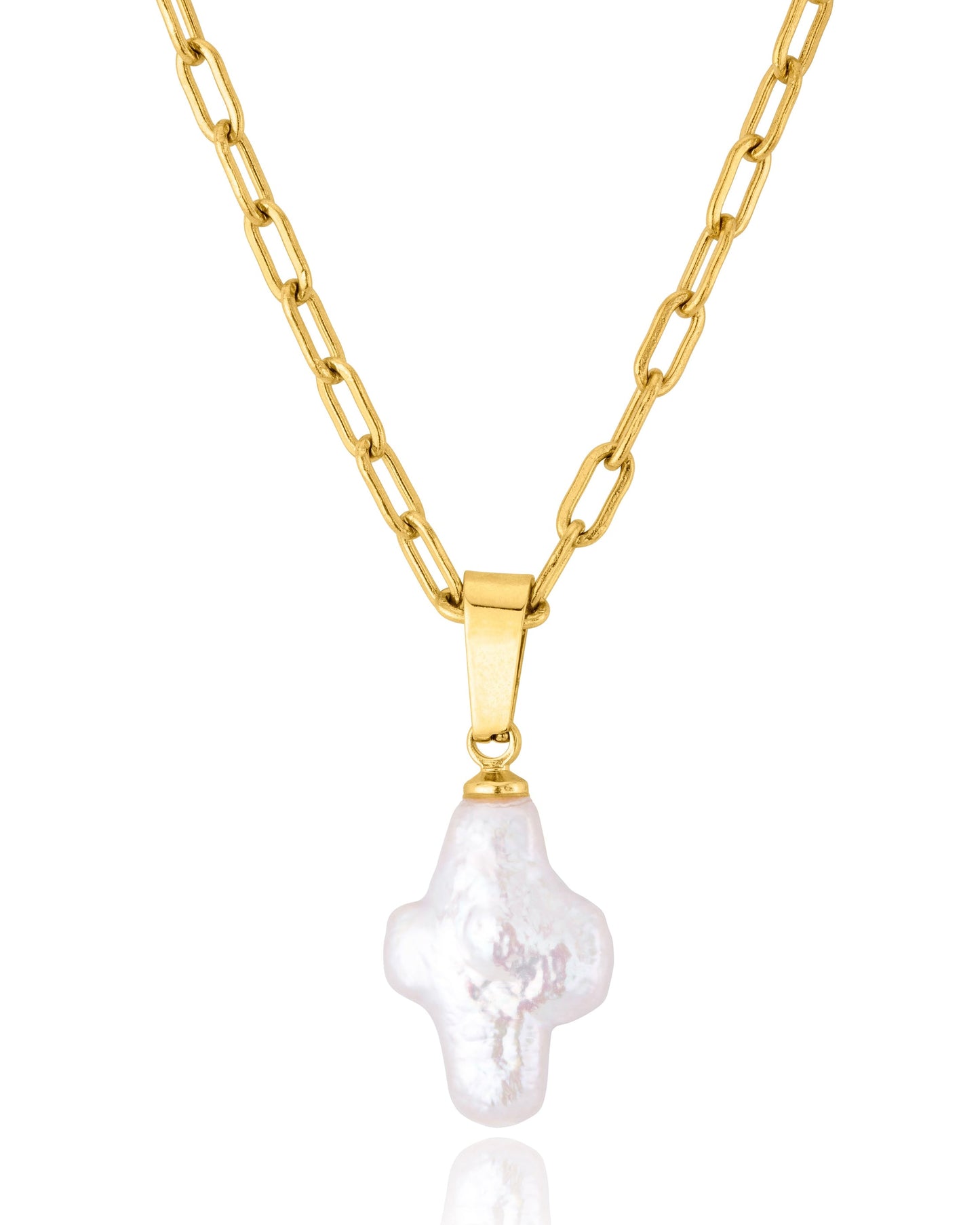 Pearl cross necklace