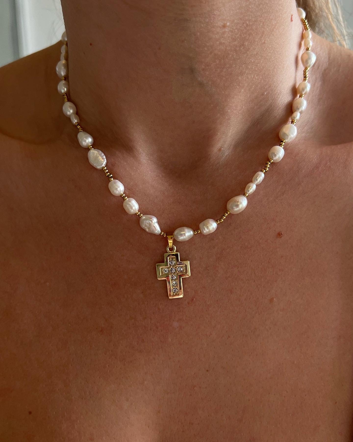 Freshwater Pearl necklace with charms