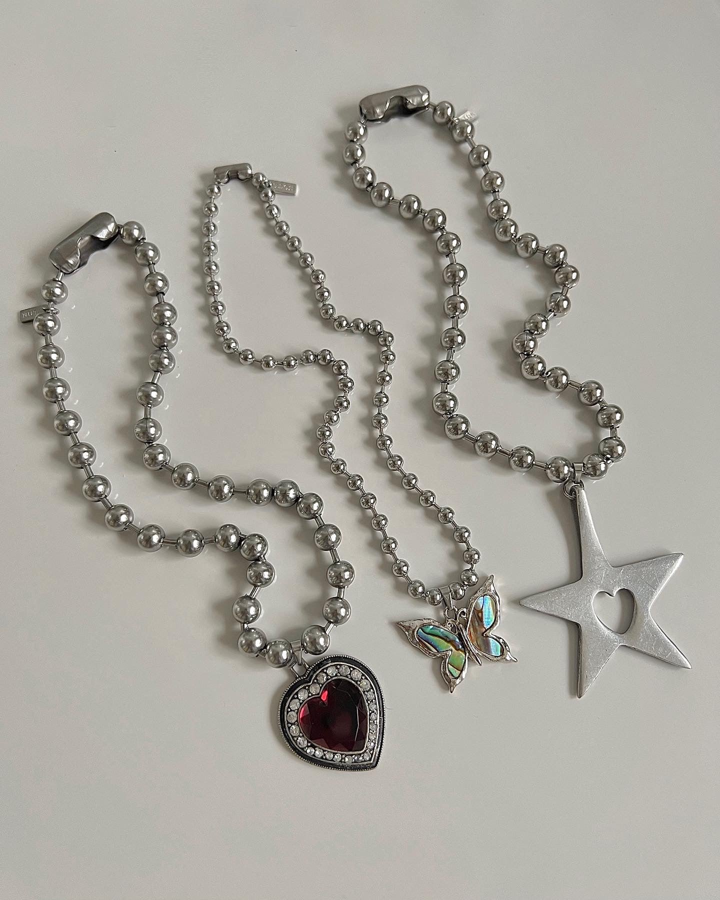 Silver Ball Necklaces
