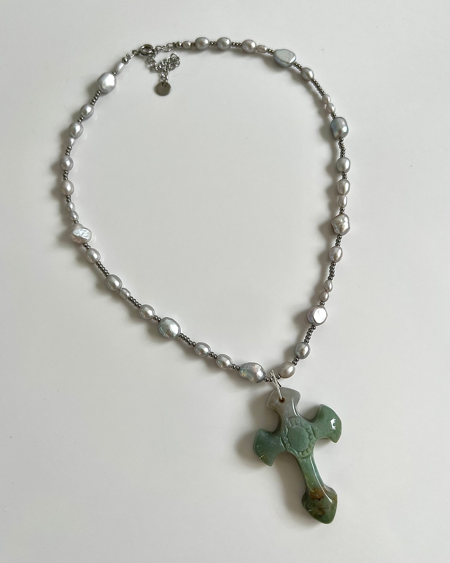 Stone cross necklaces
