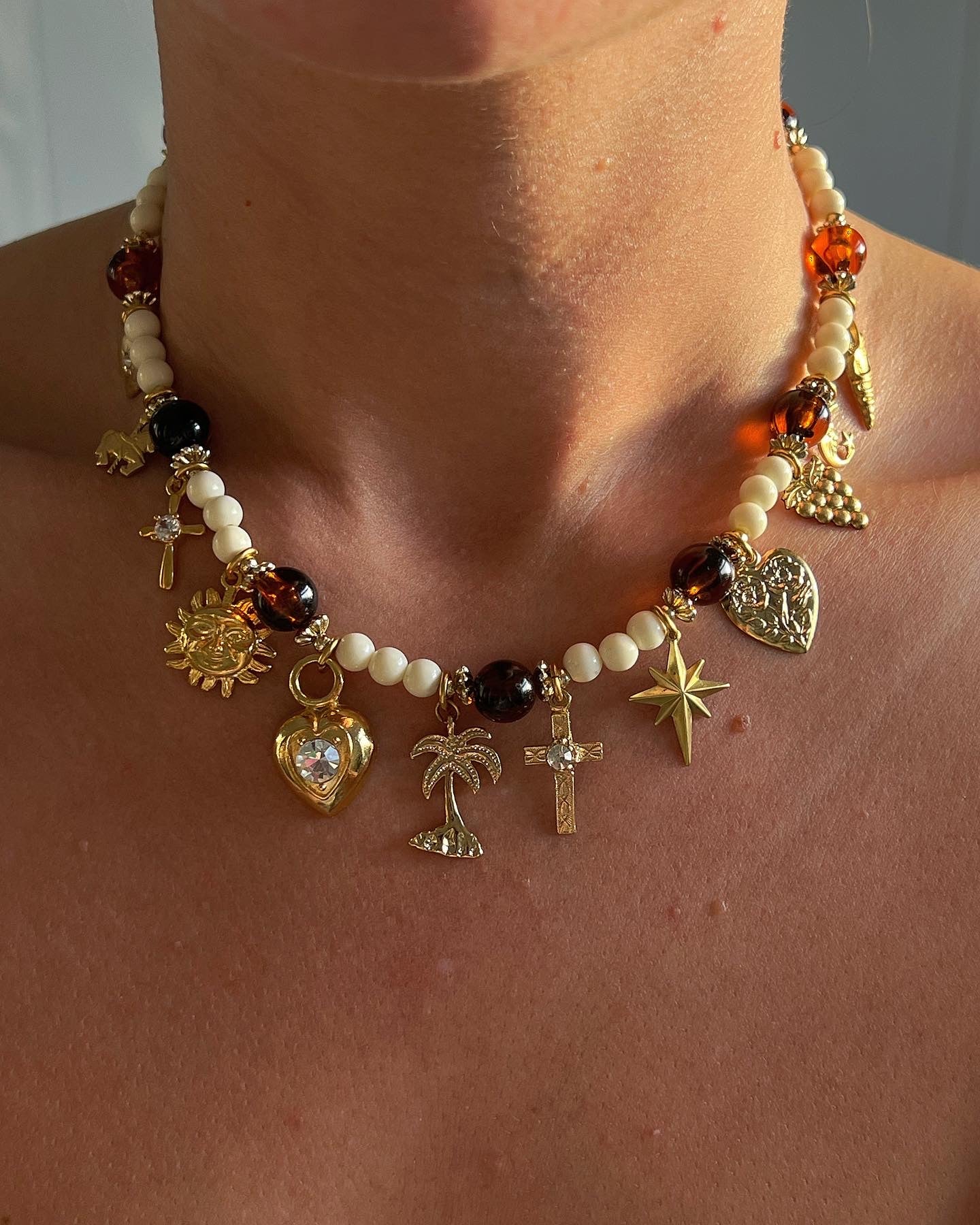 Vintage charm necklace 015