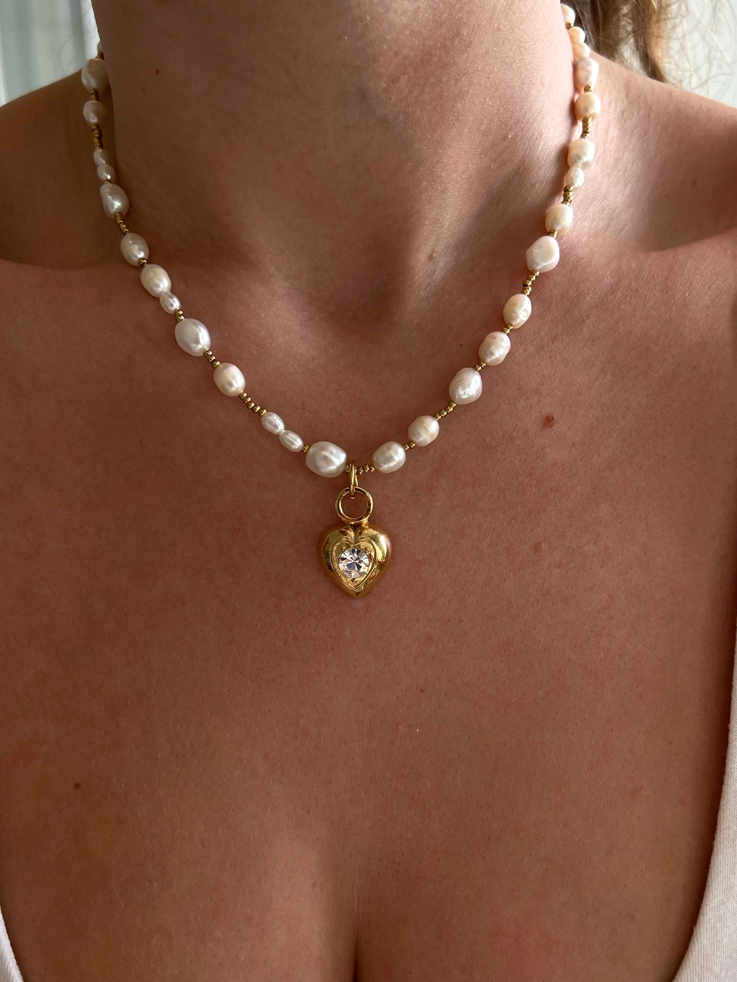 Freshwater Pearl necklace with charms