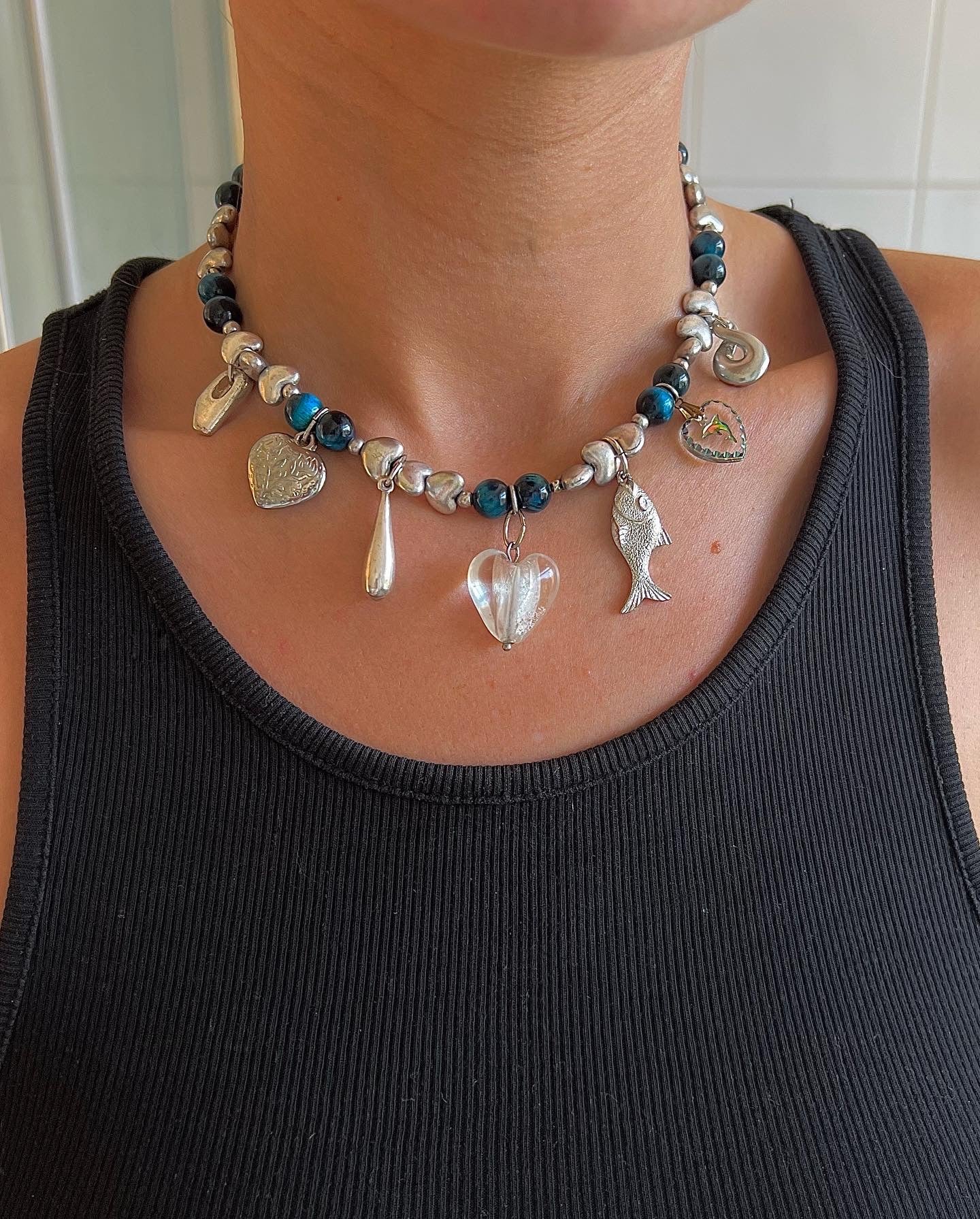 Vintage charm necklace 016