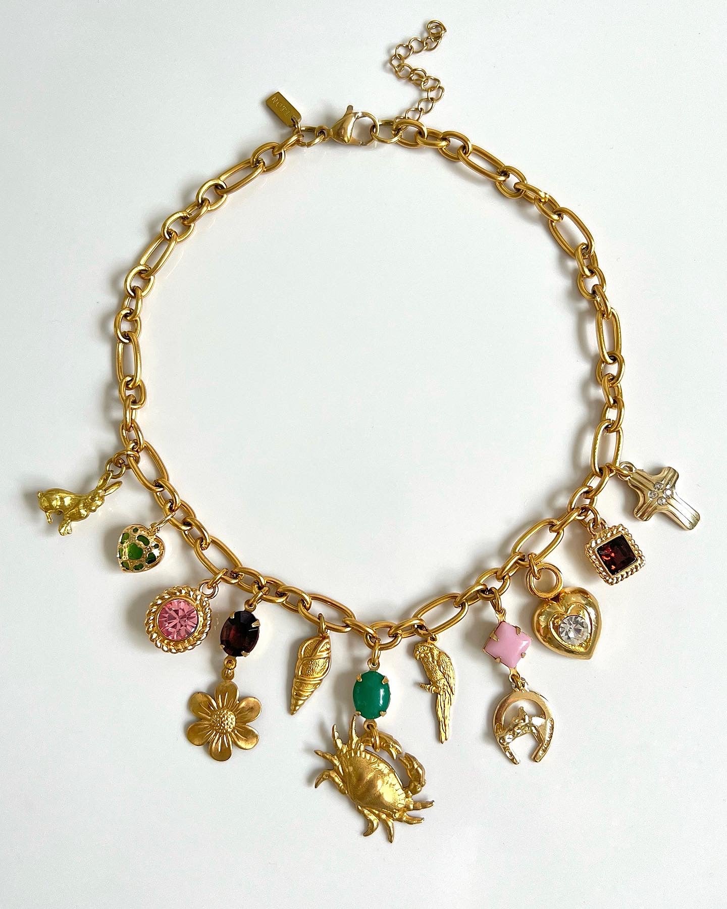 Vintage charm necklace 020
