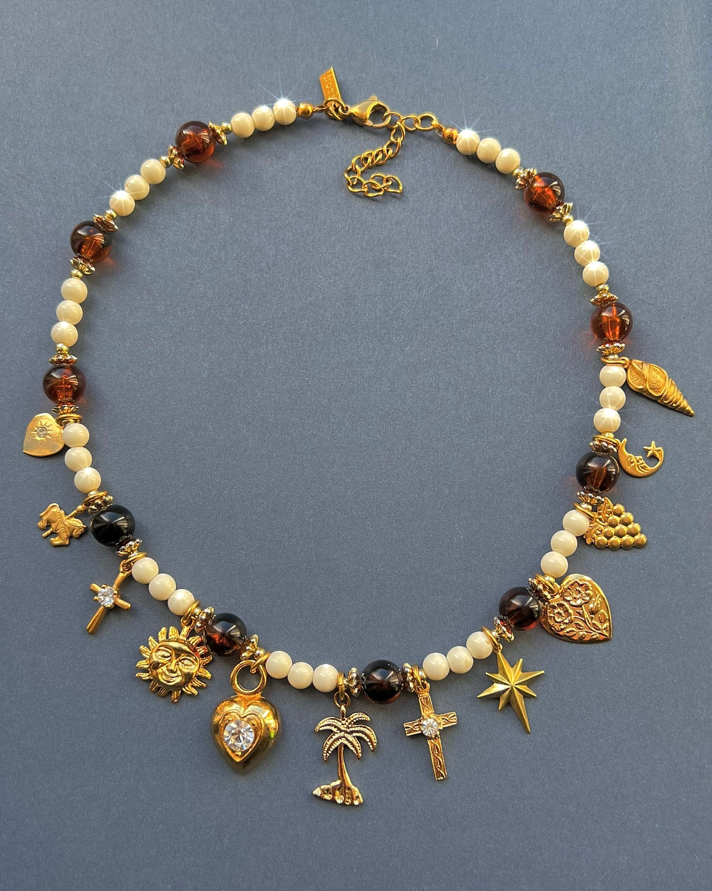Vintage charm necklace 015