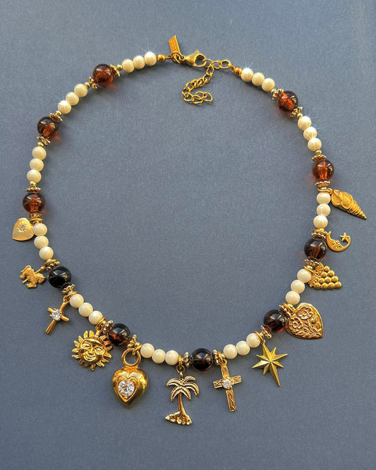 Vintage charm necklace 015
