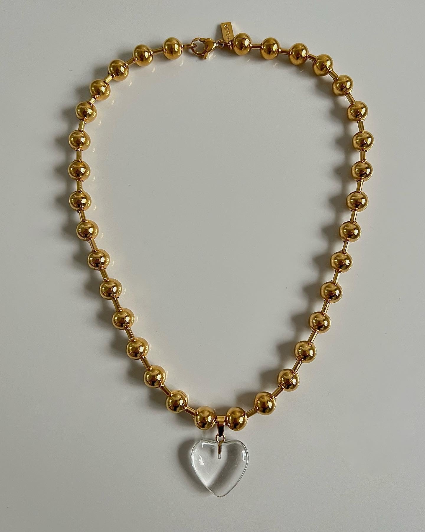 Chunky Glass Heart necklace