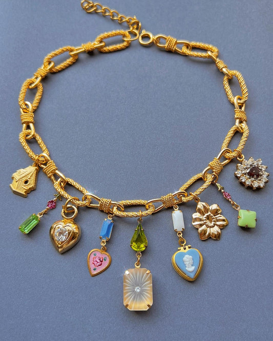 Vintage charm necklace 007