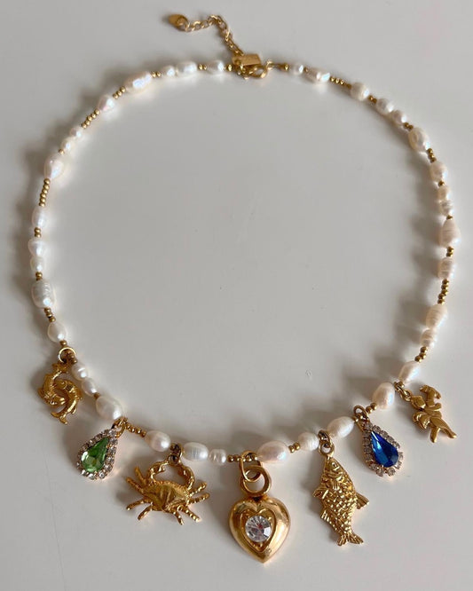 Vintage charm necklace  002