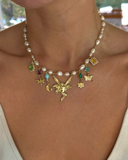 Vintage charm necklace 018