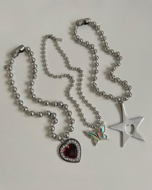 Silver Ball Necklaces