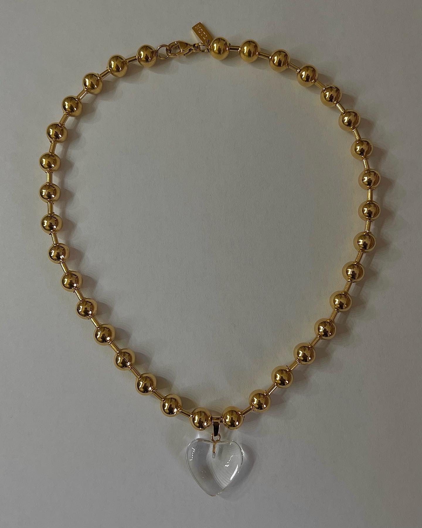 Chunky Glass Heart necklace