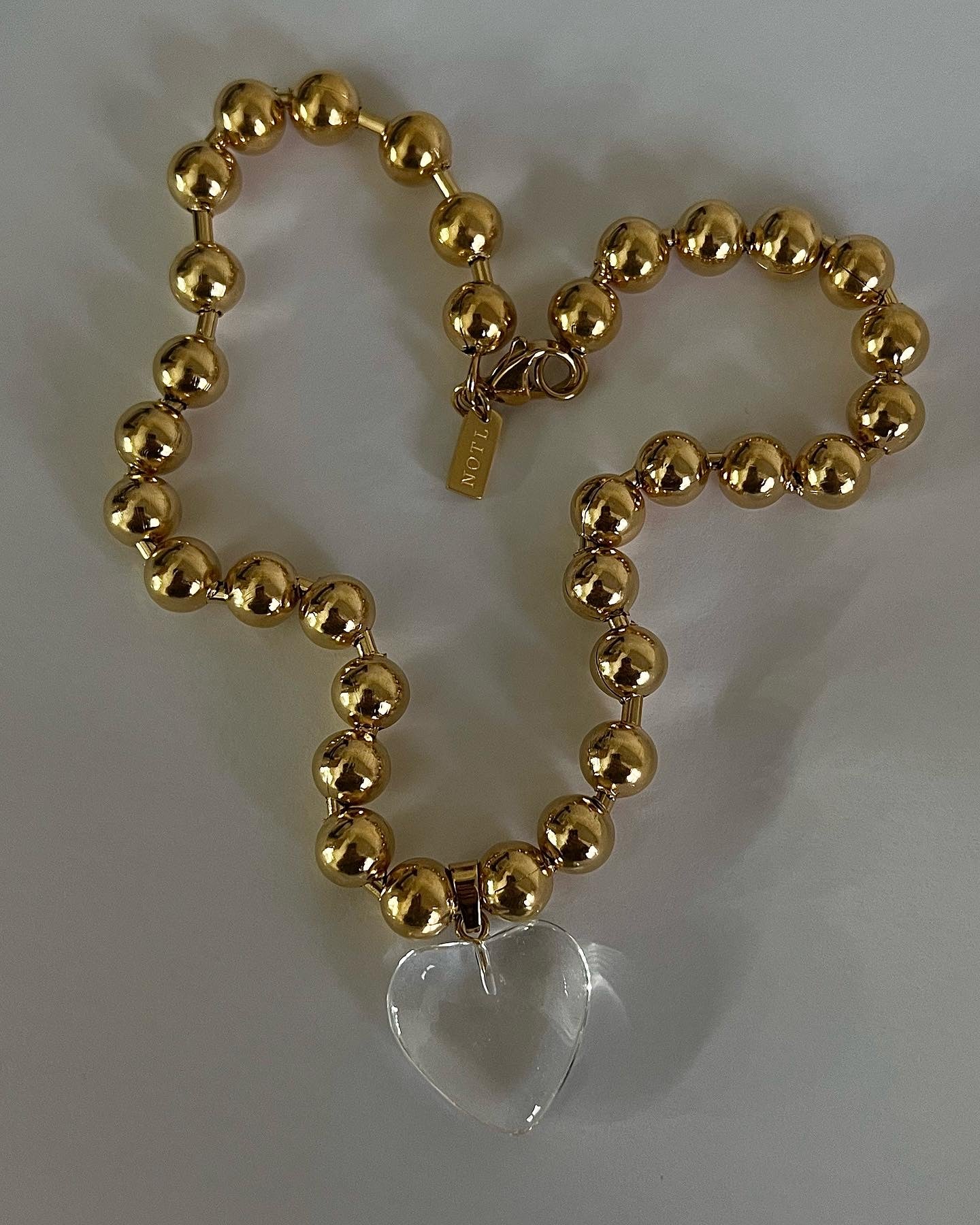 Chunky Glass Heart necklace