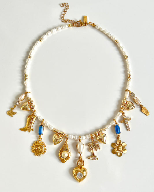 Vintage charm necklace 011